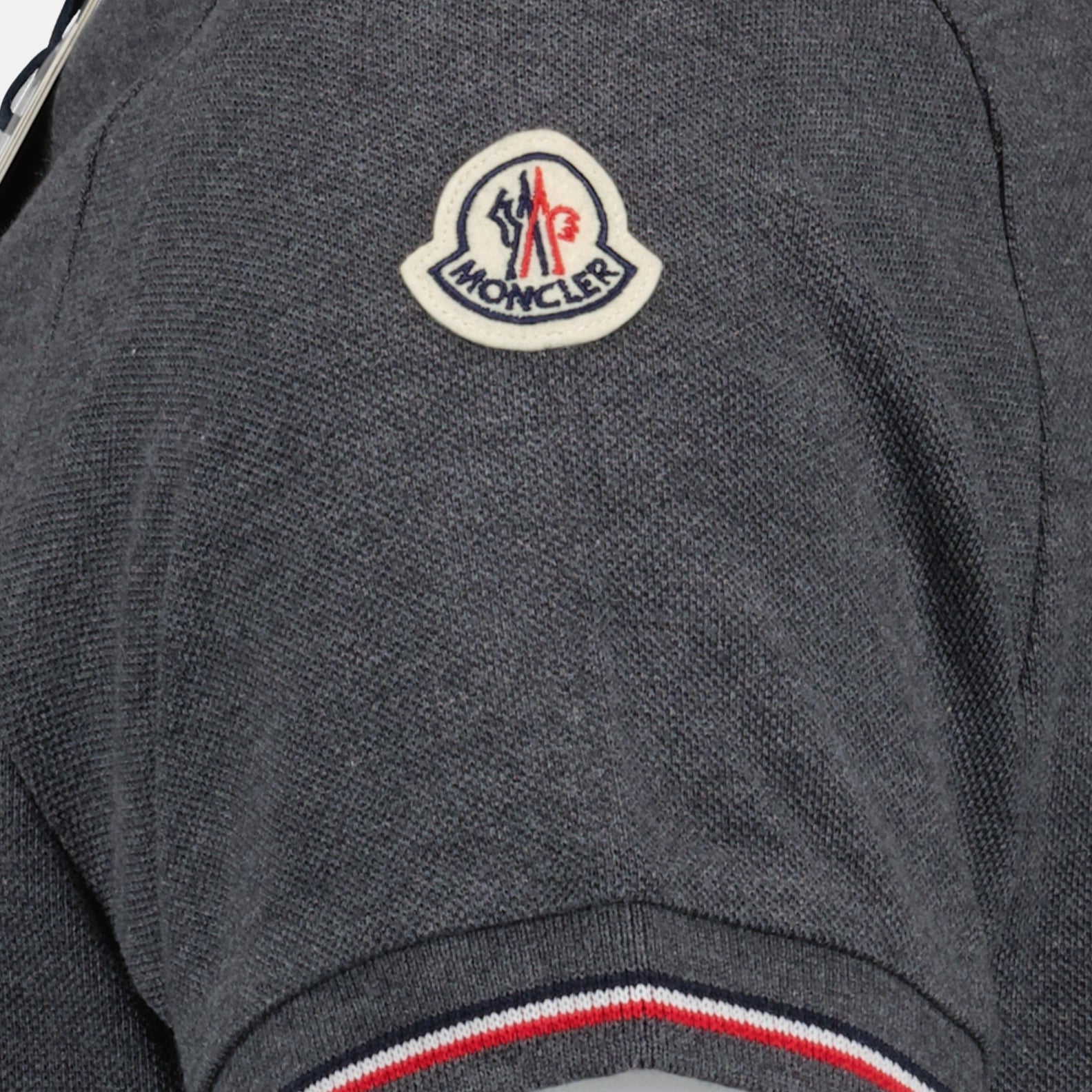 Moncler polo, luxury polo, grey polo shirt, designer polo, men's fashion