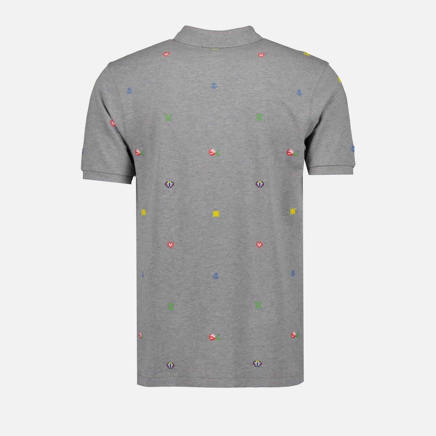 Kenzo, Pixel Grey Polo, Luxury Polo for Men, High-End Fashion, Designer Polo