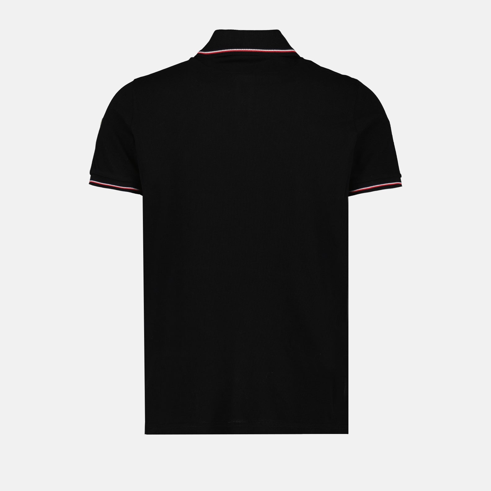 Moncler polo, luxury men's polo, designer polo shirt, black polo shirt, logo polo