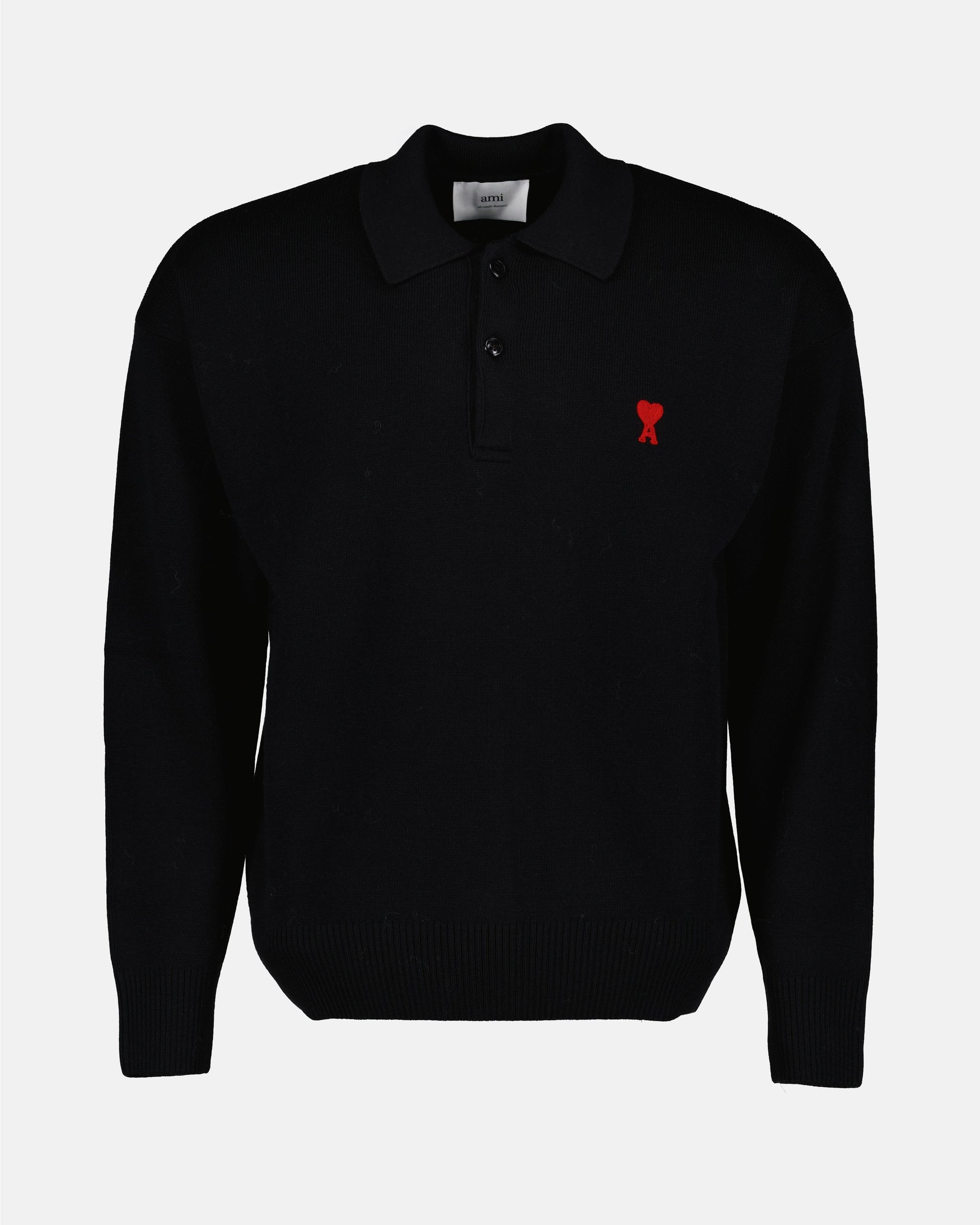 Ami de Coeur Polo, luxury men's polo, embroidered logo polo, high-end polo shirt, AMI Paris