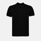 Fendi Men's Polo, Elegant Black Polo, Fendi FF, Luxury Cotton Polo, Luxury Men's Fashion