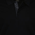 Fendi Men's Polo, Elegant Black Polo, Fendi FF, Luxury Cotton Polo, Luxury Men's Fashion