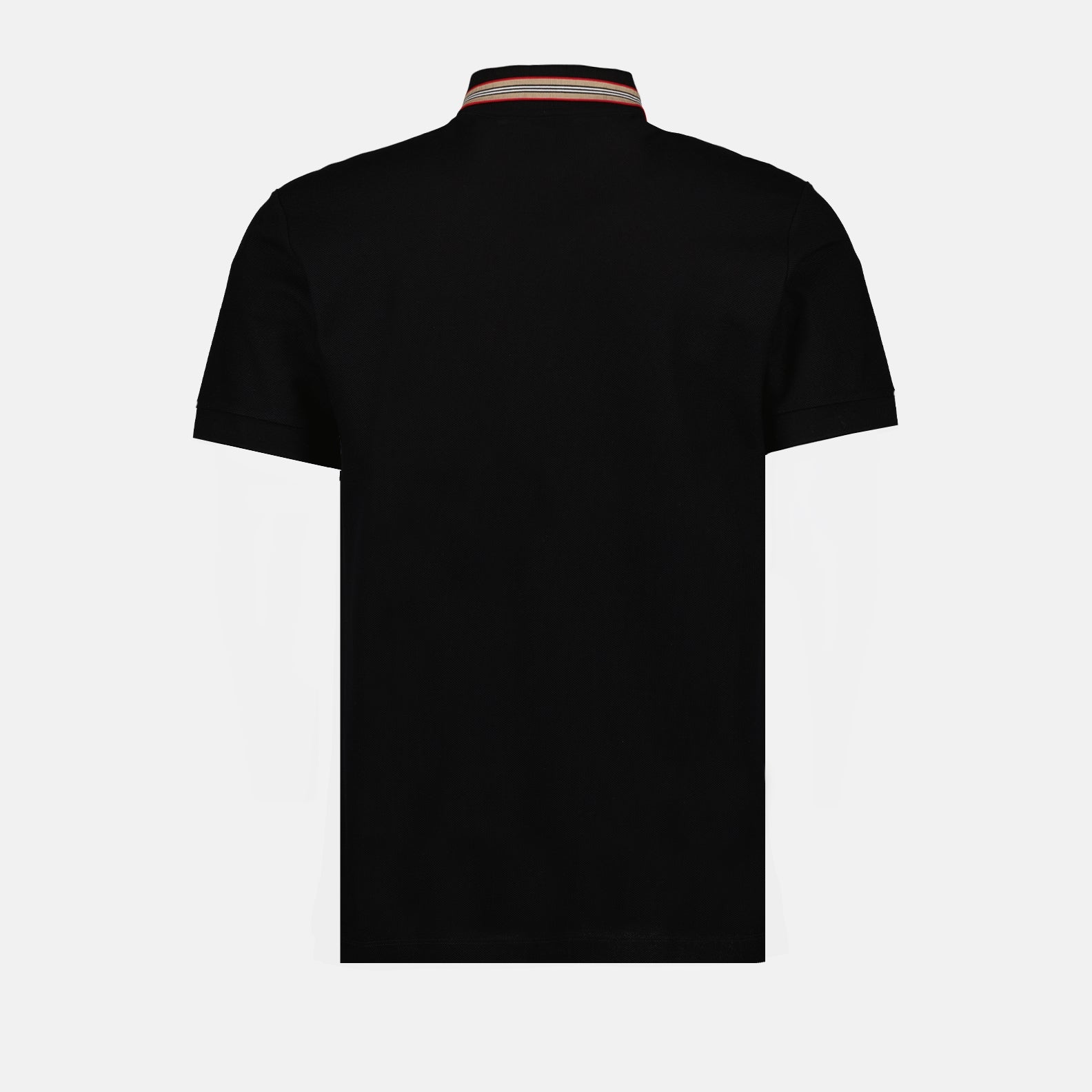 Burberry polo, luxury men's clothing, black polo shirt, elegant men's fashion, high-end men's wear