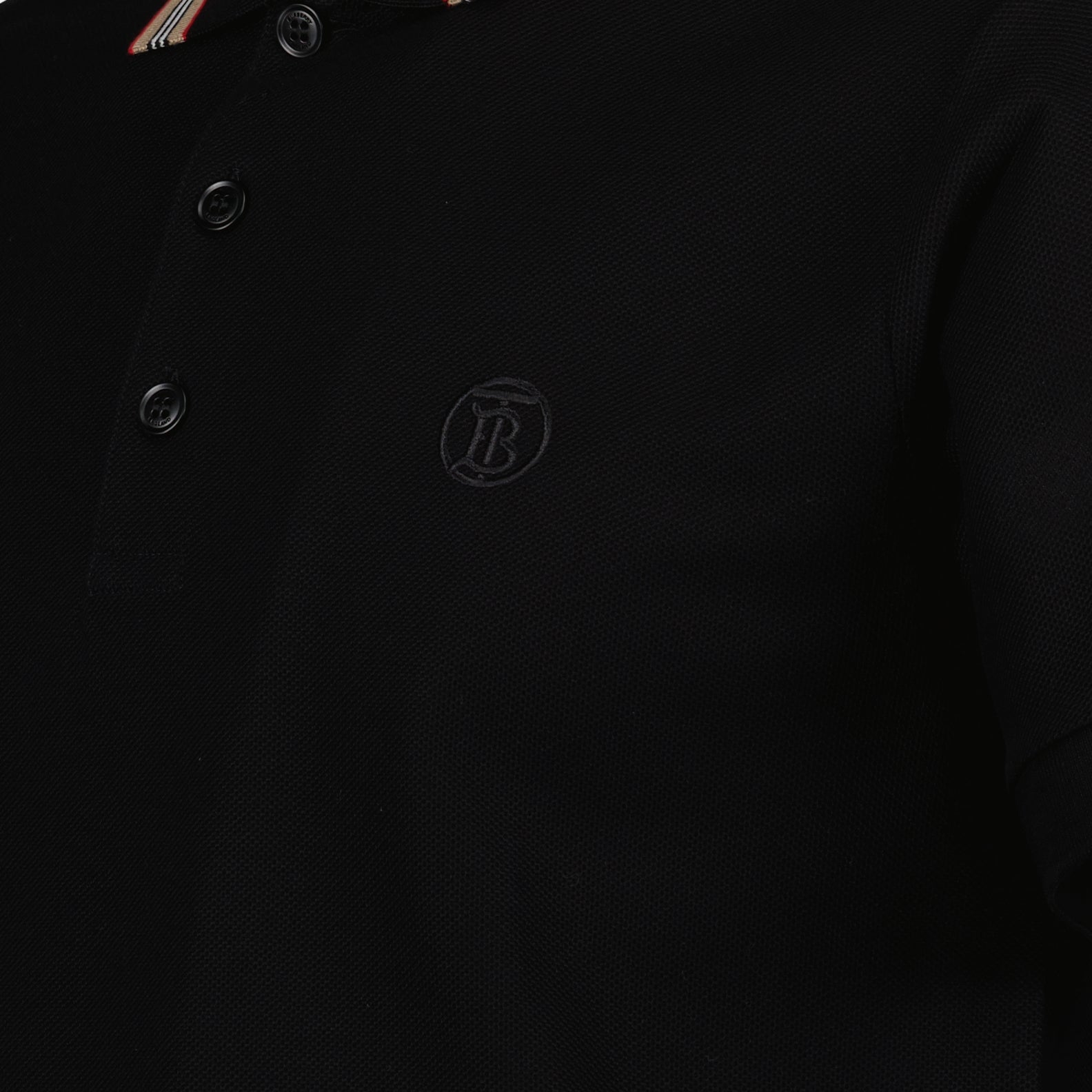 Burberry polo, luxury men's clothing, black polo shirt, elegant men's fashion, high-end men's wear