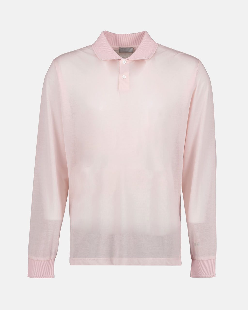 Pink Dior Polo, Luxury Men's Polo, Long Sleeve Elegance, High-End Men's Fashion, Dior Homme Ready-to-Wear