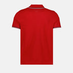 Moncler, Red Polo, Men's Luxury Polo, Logo-Trim Polo, High-End Men's Fashion