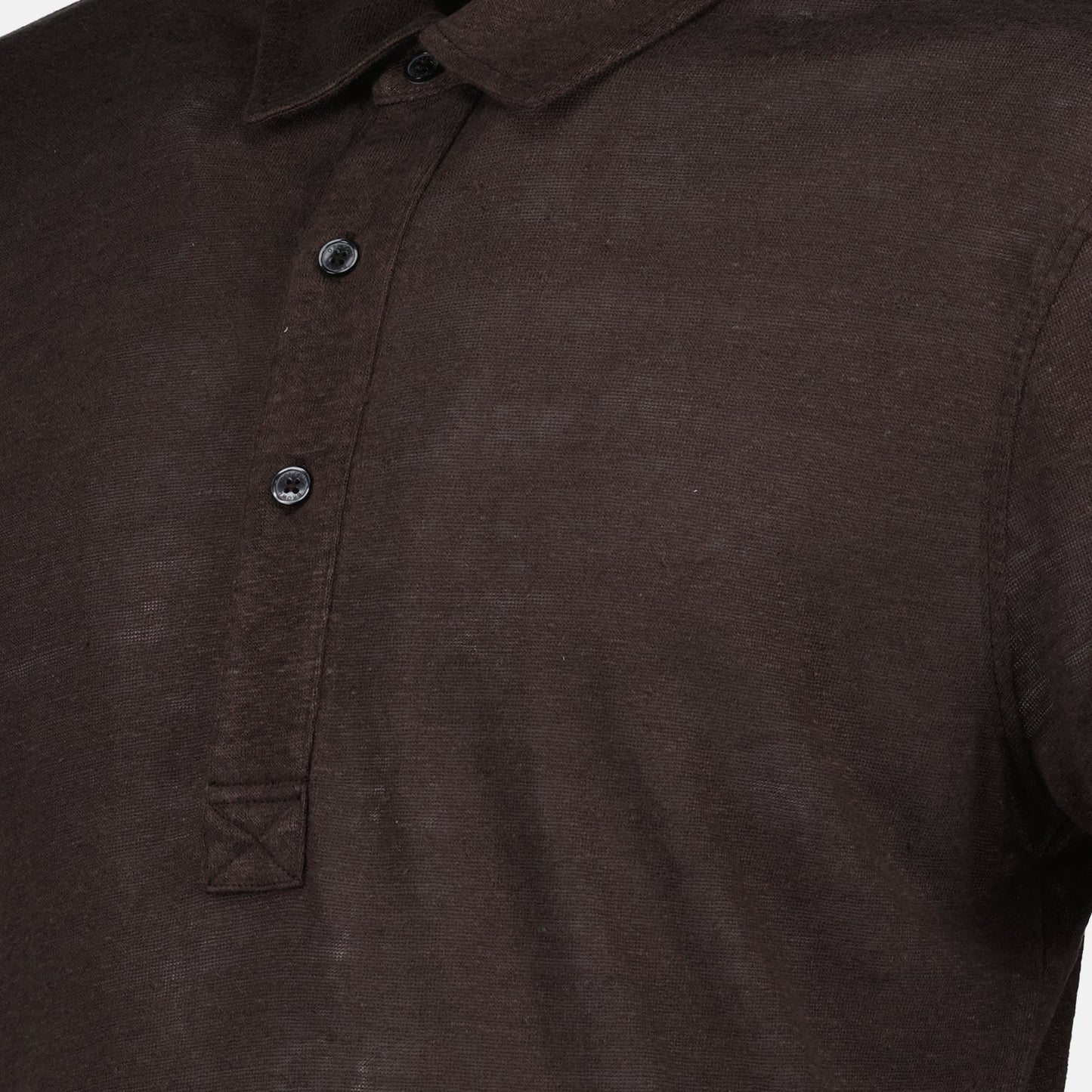 Orlebar Brown, Polo Sebastian, brown linen polo, men's luxury polo, elegant men's polo