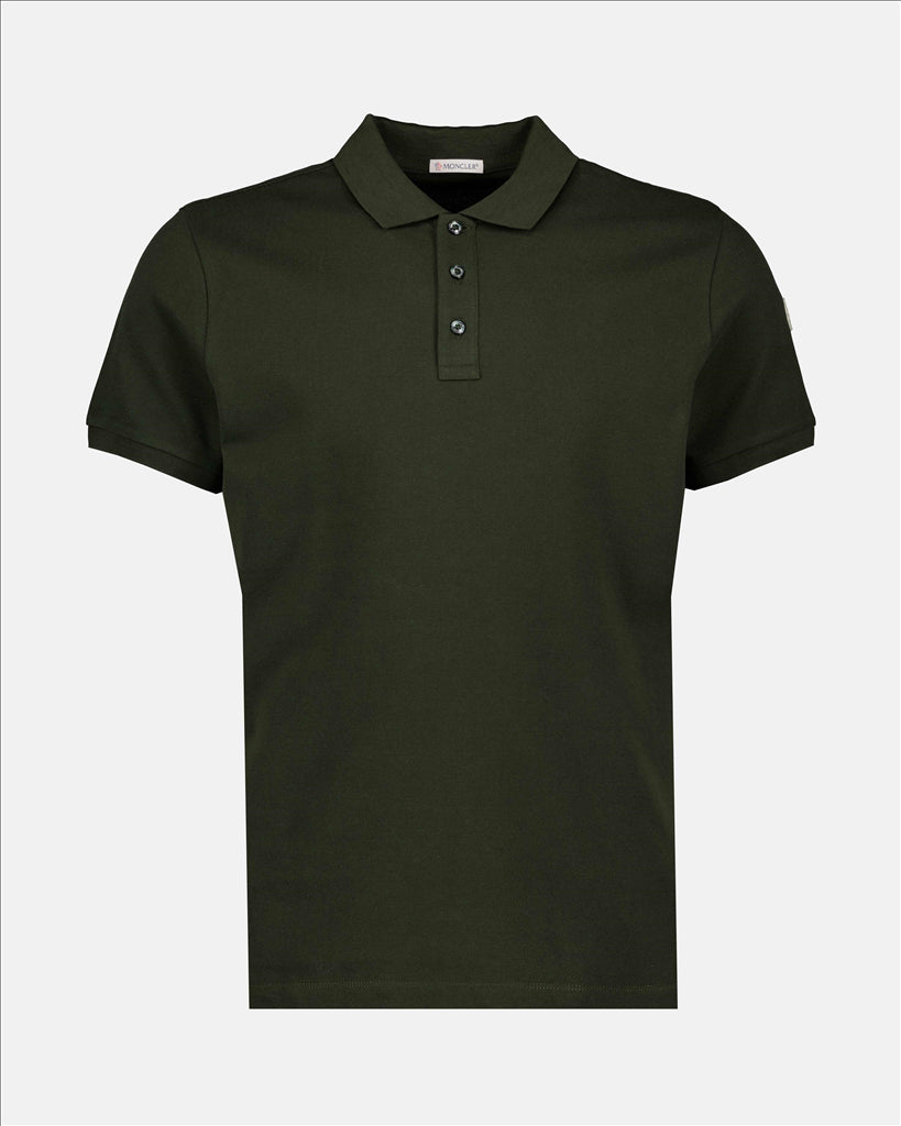 Kaki Polo Shirt, Men's Luxury Polo, Designer Logo Polo, Tailored Fit Polo, Premium Cotton Polo