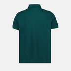 Moncler polo, green zipped polo, luxury men’s polo, designer polo, high-end casual wear