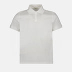 Image of YSL White Polo Shirt by Saint Laurent for Men - Season Spring-Summer 2023 - Front View