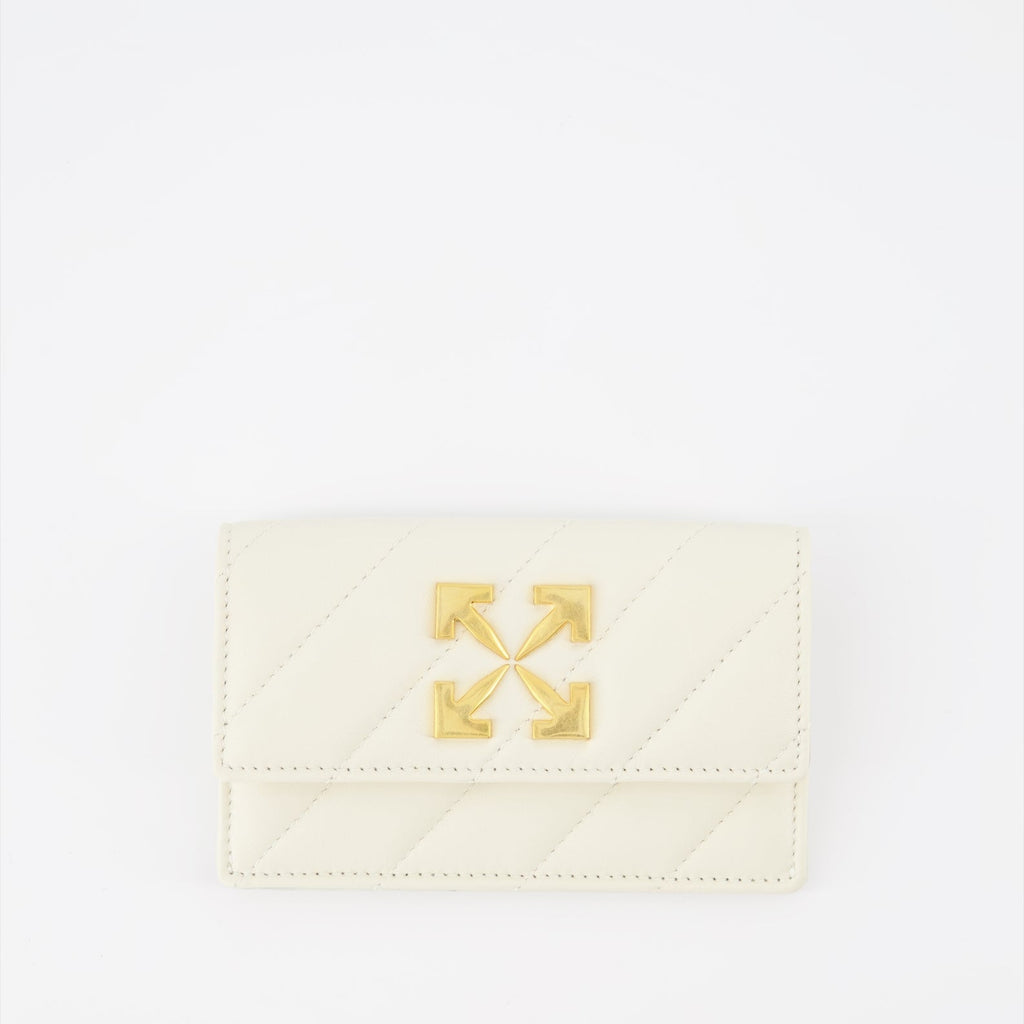 luxury card holder, Off-White card holder, quilted leather, women's accessories, designer card holder