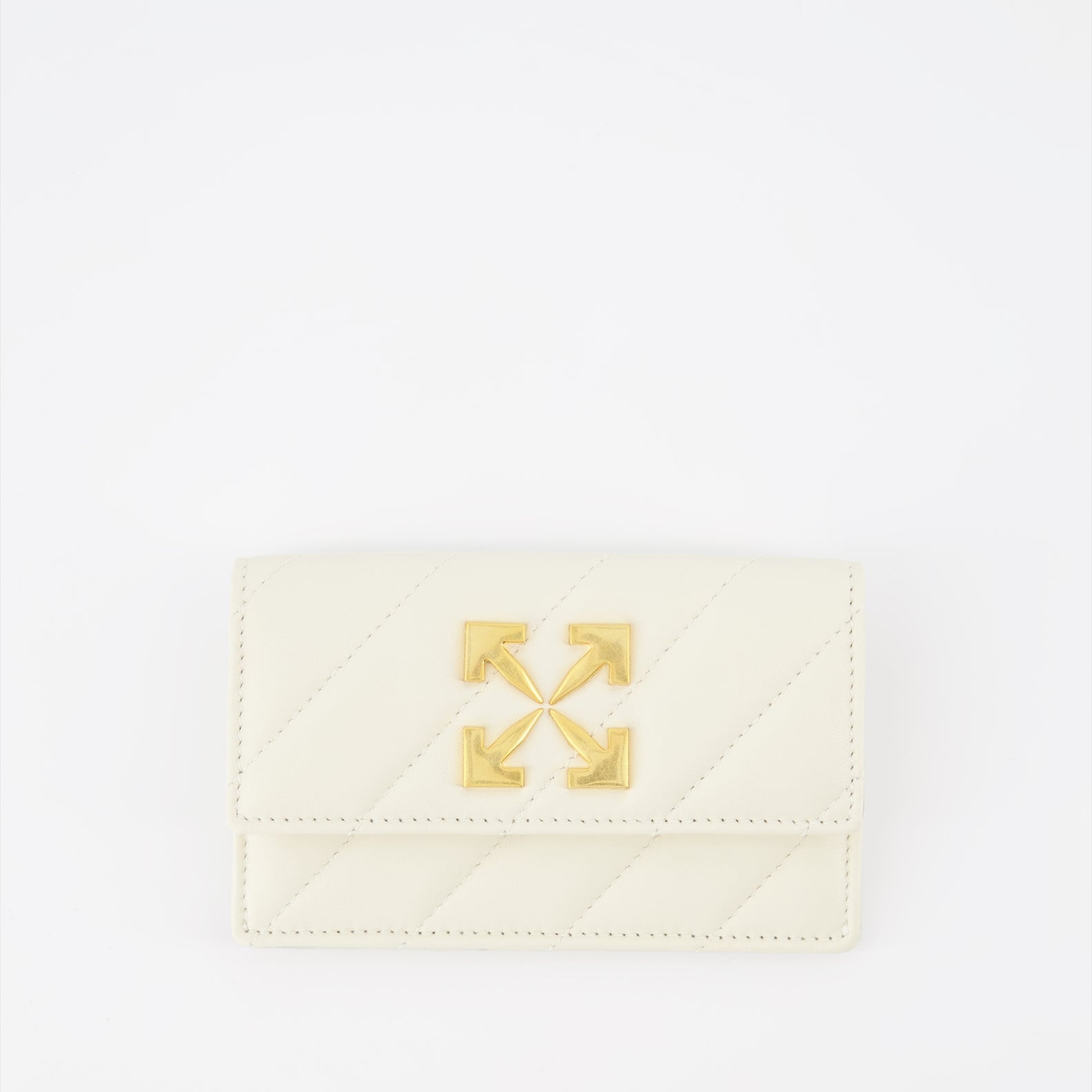 luxury card holder, Off-White card holder, quilted leather, women's accessories, designer card holder