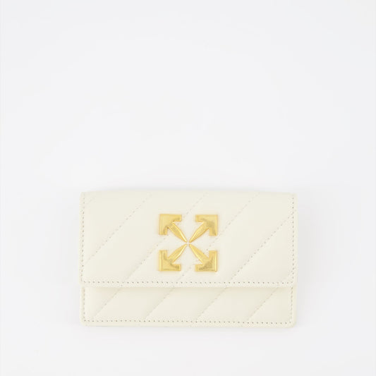 luxury card holder, Off-White card holder, quilted leather, women's accessories, designer card holder