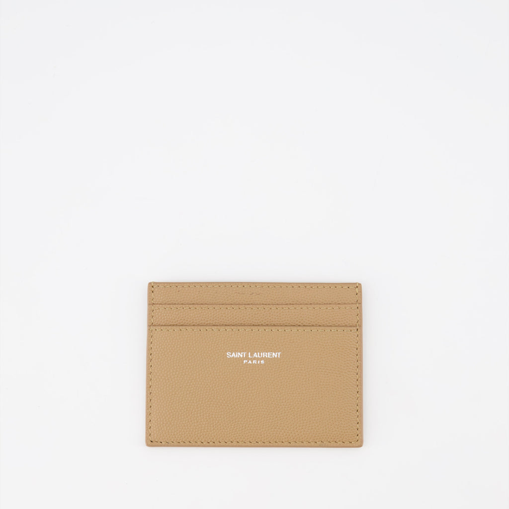 Saint Laurent, Grained Leather Cardholder, Men's Accessories, Luxury Leather, Designer Cardholder