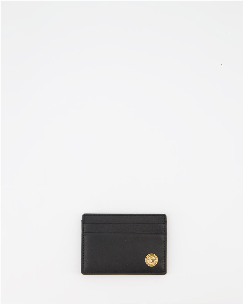 Versace Card Holder, Premium Leather, Luxury Men's Accessory, Medusa, Designer Leather Goods