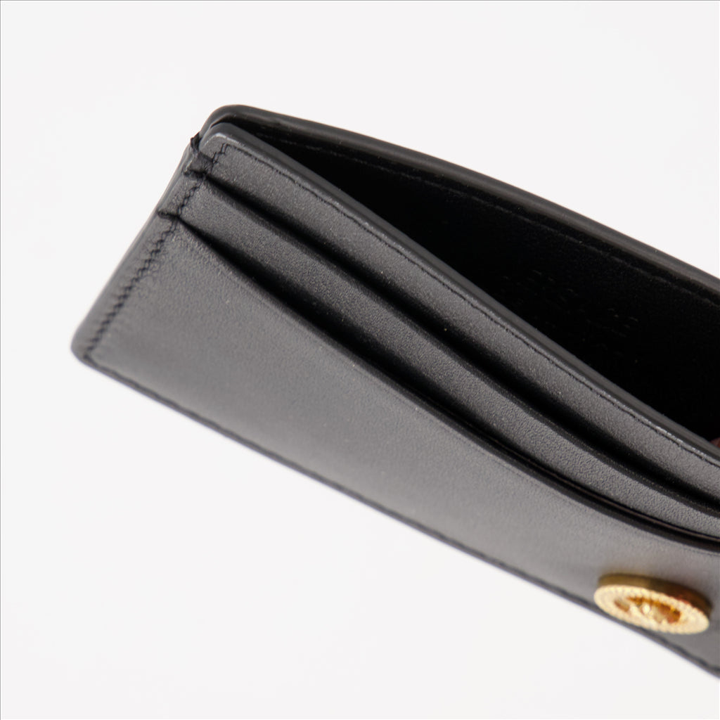 Versace Card Holder, Premium Leather, Luxury Men's Accessory, Medusa, Designer Leather Goods