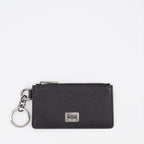 Dolce & Gabbana wallet, men’s luxury accessories, leather wallet, designer wallet, logo plaque wallet