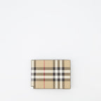 Burberry card holder, Luxury men's accessories, Checkered card holder, Foldable card case, High-end card holder