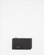 Saint Laurent wallet, black leather wallet, luxury men's accessories, designer wallets, high-end leather wallet