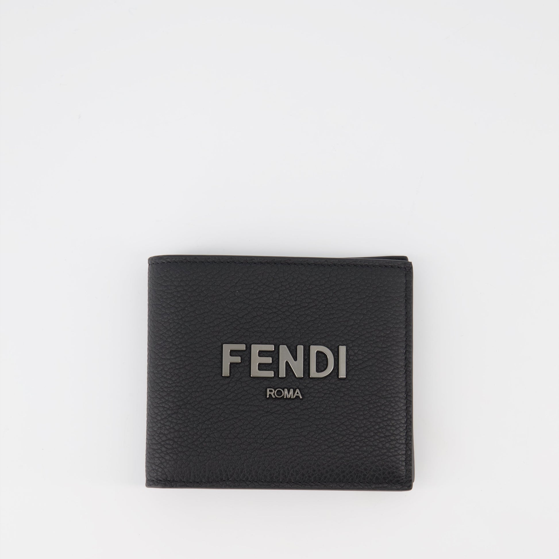 Fendi wallet, men's luxury wallet, black leather wallet, Fendi Roma, designer wallet