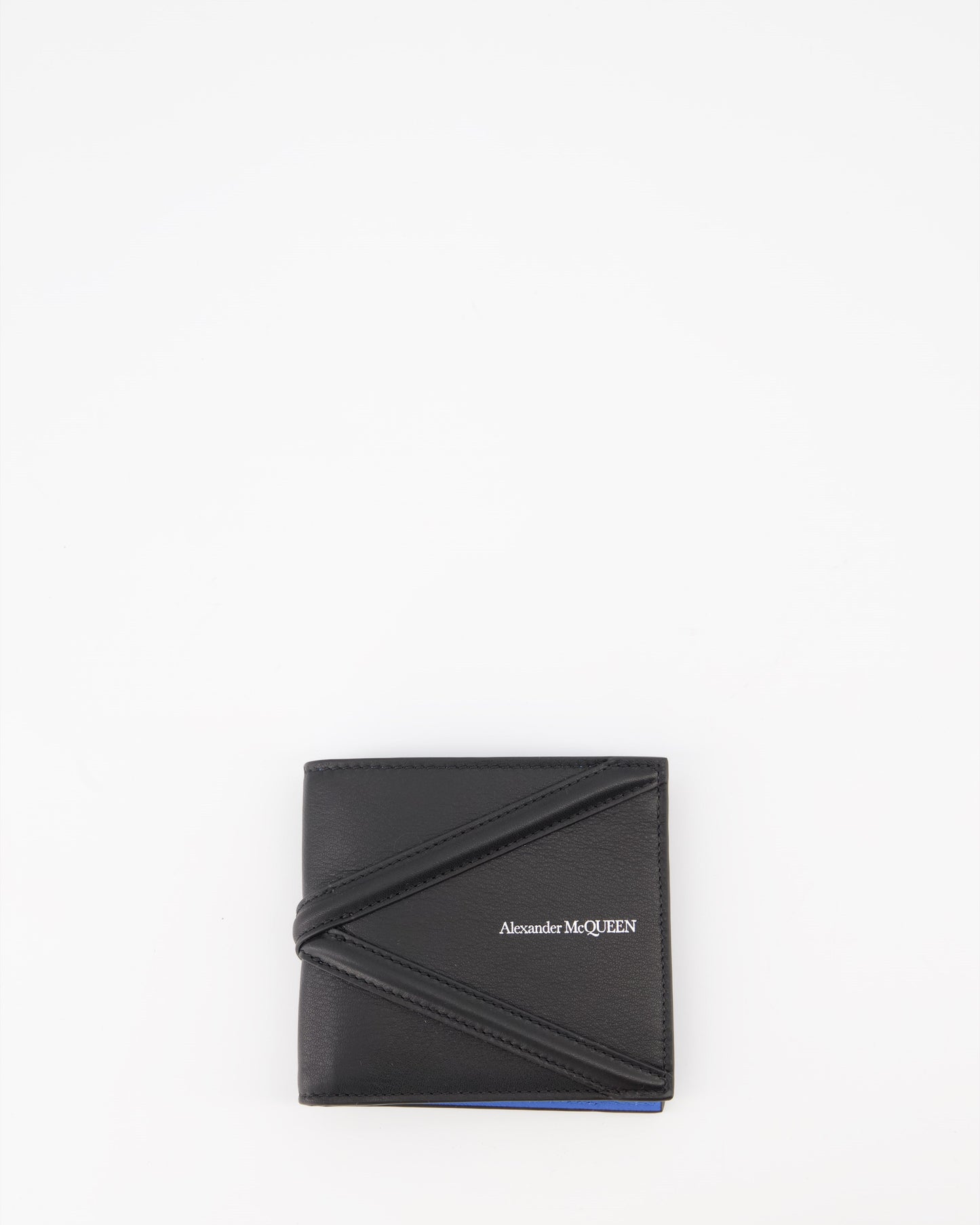 Alexander McQueen Wallet, Black Leather Wallet, Luxury Wallet, Harness Detail Wallet, Designer Accessories