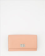 Fendi Peekaboo Wallet, Grained Leather, Luxury, Pink