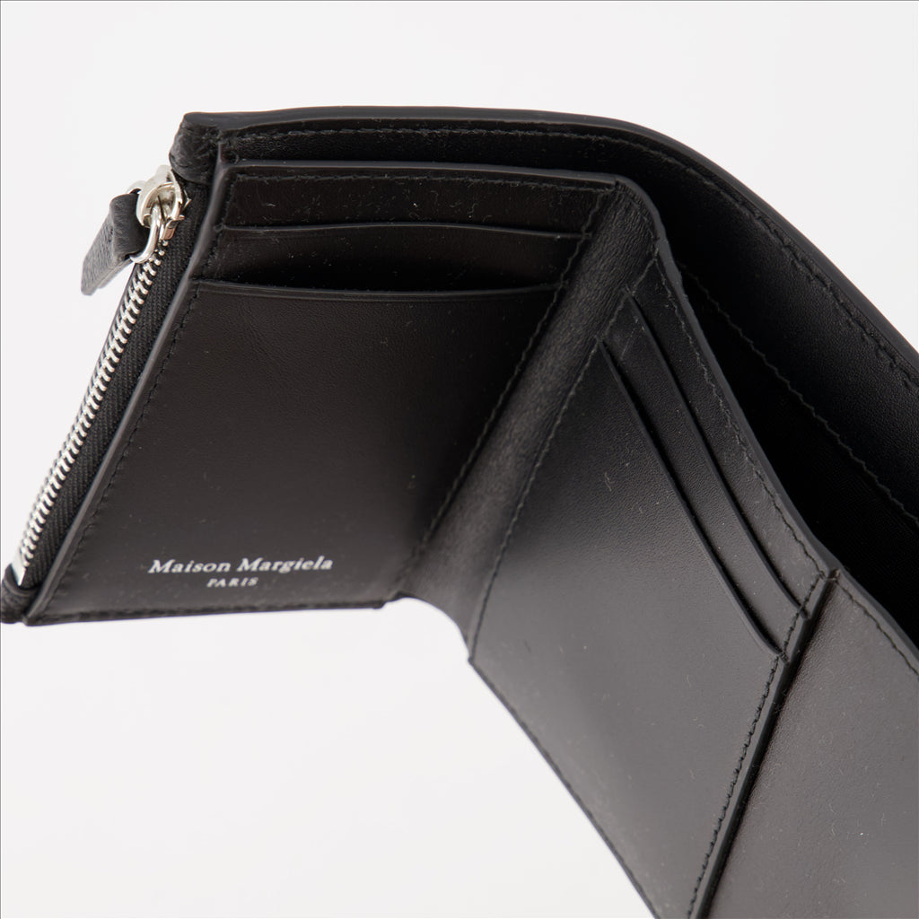 Maison Margiela, Luxury wallet, Black leather wallet, Women's accessories, Designer wallet