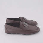 Valentino Garavani, VLogo mocassins, luxury men's shoes, brown leather mocassins, designer footwear