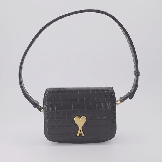 AMI Paris, elegant black handbag, Paris Sac for women, luxury women bags, French designer bags