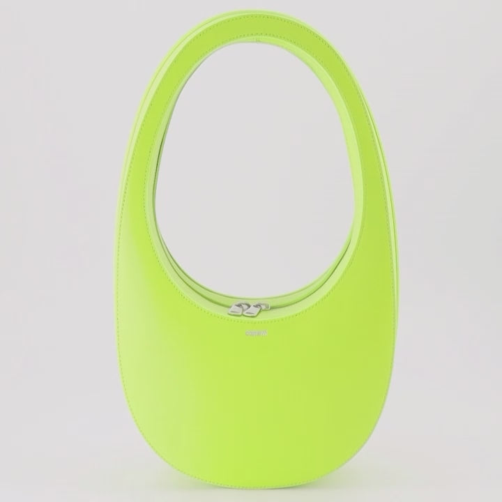 Coperni leather bag, black leather handbag, luxury swipe bag, designer accessories, avant-garde fashion