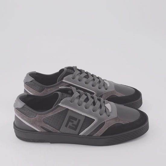 Fendi sneakers, black leather sneakers, luxury men’s footwear, designer sneakers, high-end sneakers