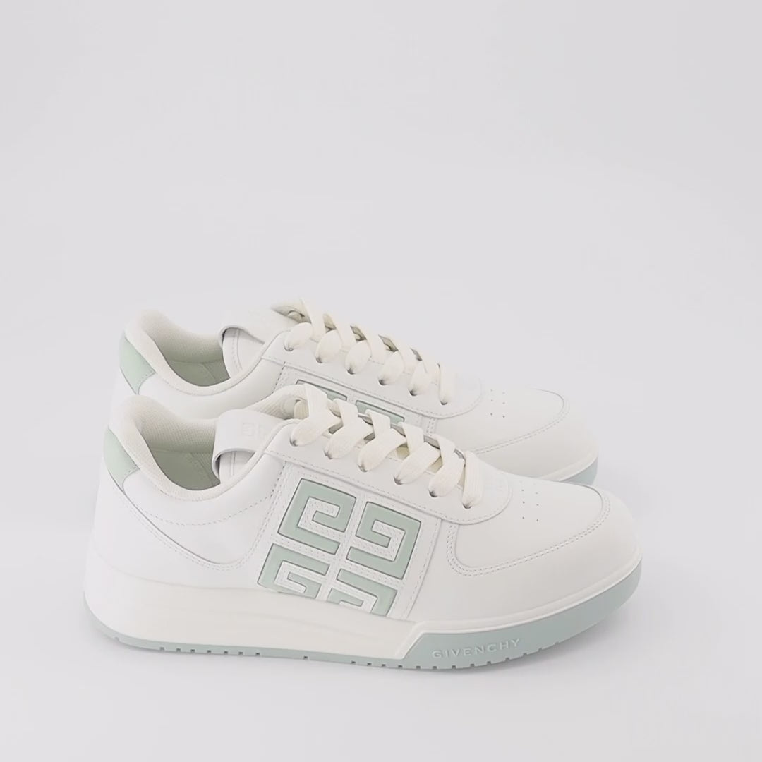 Givenchy sneakers, white leather sneakers, luxury women's sneakers, Givenchy G4, upscale casual footwear