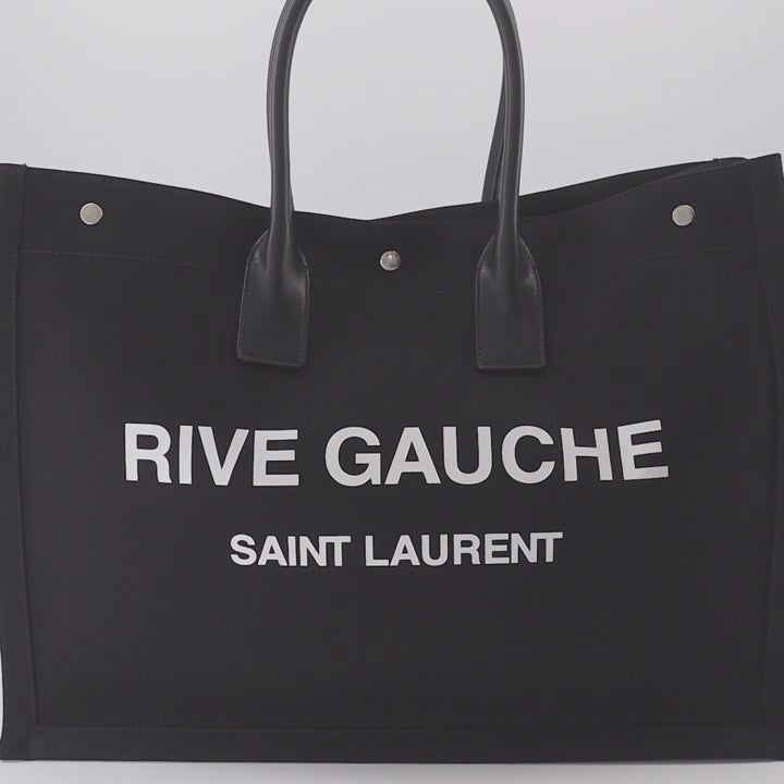 Saint Laurent, Rive Gauche bag, men's luxury bag, black canvas bag, designer men's accessories