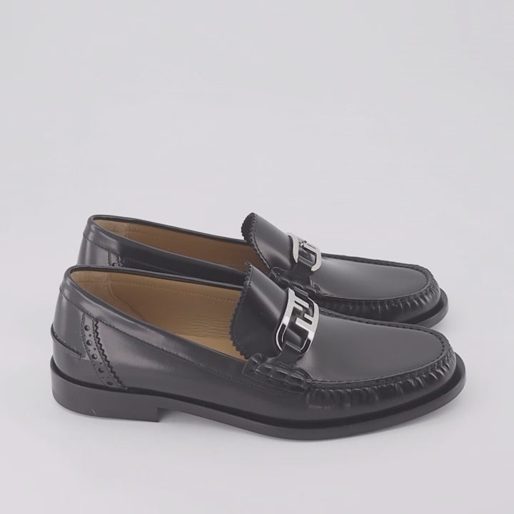 Fendi mocassins, luxury men's shoes, Italian leather mocassins, Fendi O'Lock, designer men's footwear