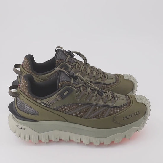 Moncler sneakers, luxury trail shoes, men's high-end sneakers, Trailgrip GTX, green athletic shoes