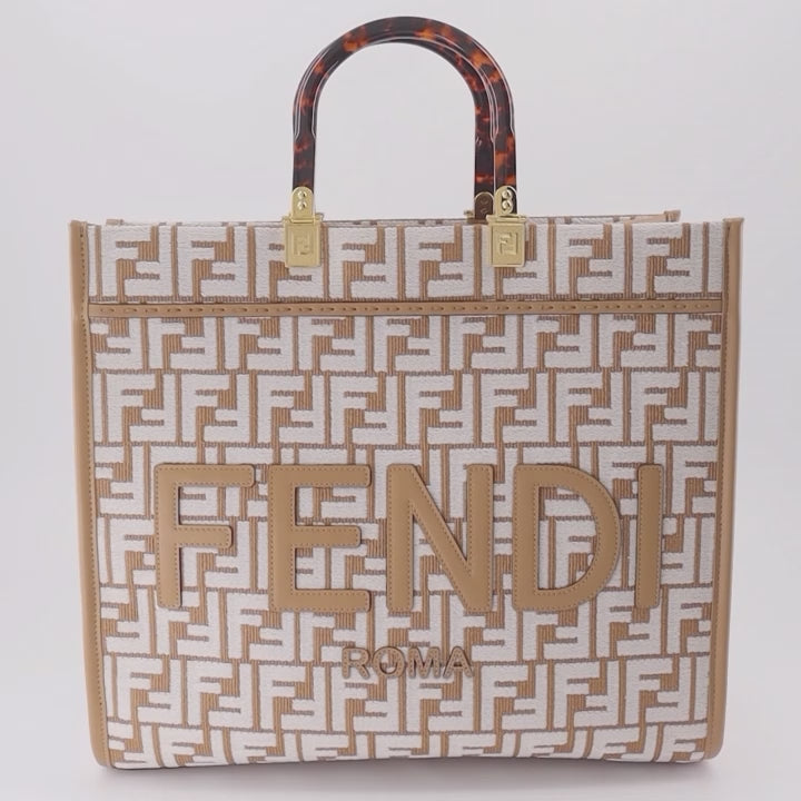 Fendi tote bag, Sunshine FF, Fendi handbag, luxury bags, women's designer bags