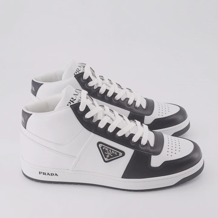 Prada, High-Top Sneakers, Men's Luxury Footwear, Designer Sneakers, Fashion Sneakers