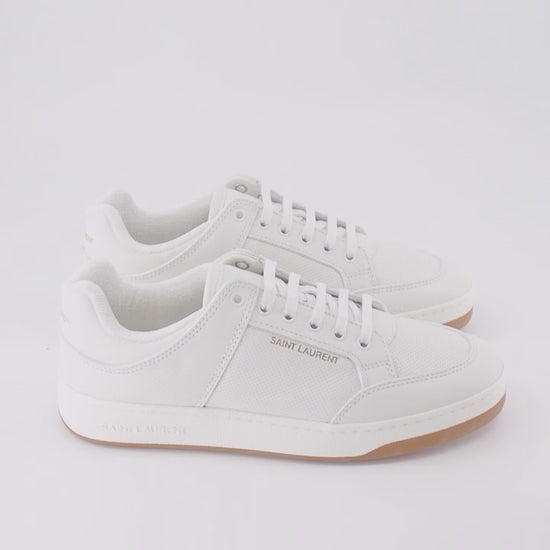 Saint Laurent sneakers, white leather sneakers, luxury men's shoes, designer footwear, SL/61