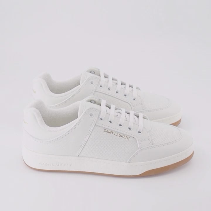 Saint Laurent sneakers, white leather sneakers, luxury men's shoes, designer footwear, SL/61