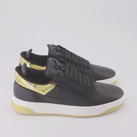 Giuseppe Zanotti, GZ94 sneakers, luxury men's sneakers, black-gold shoes, high-end footwear