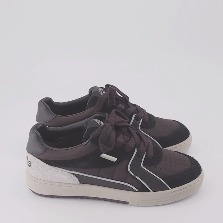 Palm Angels sneakers, luxury sneakers, stylish footwear, gray and black sneakers, Palm University shoes
