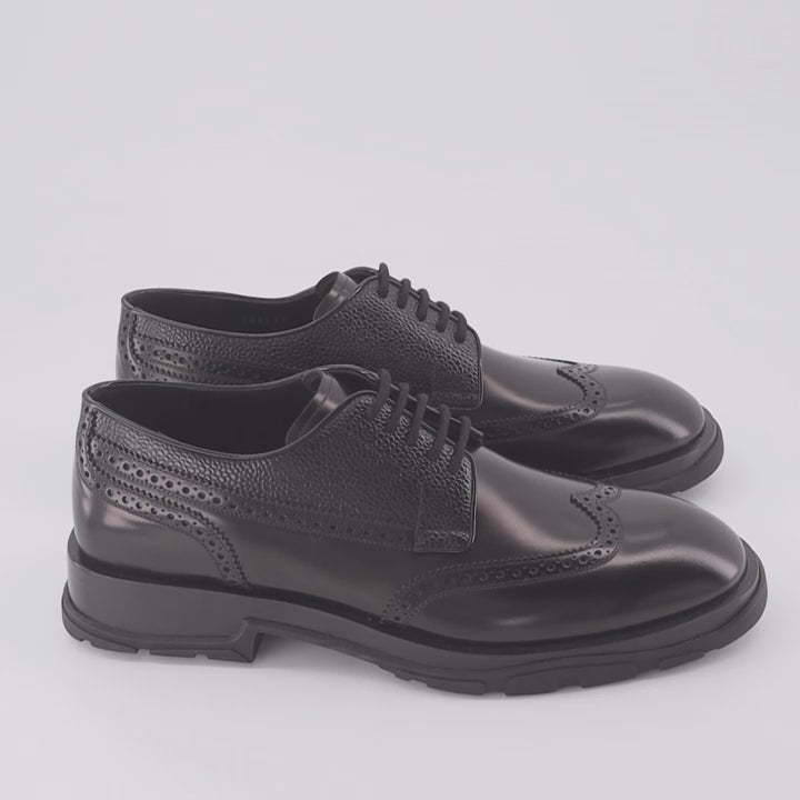 Alexander McQueen, Derbies Punk, leather shoes, men's luxury footwear, designer derbies