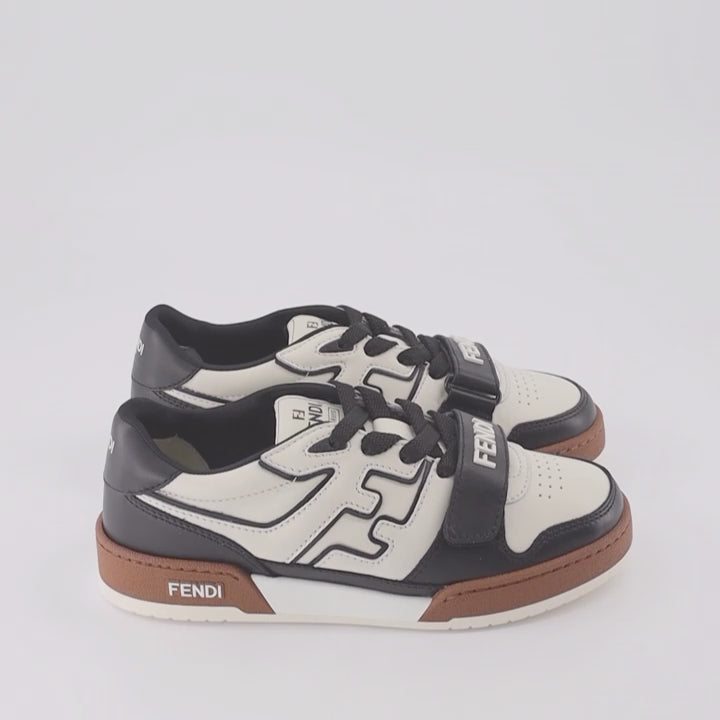 Fendi Match Sneakers, Black and White Sneakers, Women's Designer Sneakers, Luxury Sneakers, Fendi Footwear