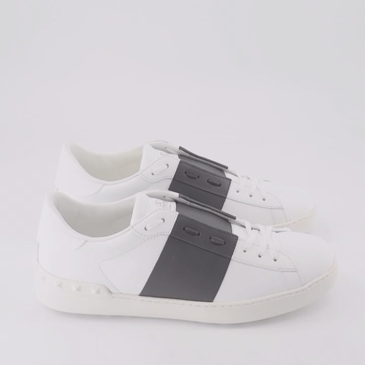 Valentino Garavani sneakers, luxury men's footwear, white-grey sneakers, designer sneakers, Valentino shoes