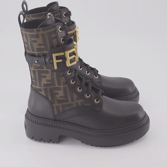 Fendigraphy leather boots, Fendi women boots, luxury leather footwear, designer boots, high-end fashion boots