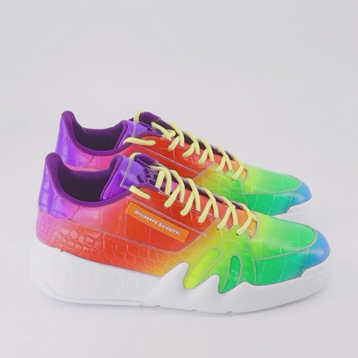 Giuseppe Zanotti, Talon Sneakers, Multicolor sneakers, luxury men's footwear, designer sneakers