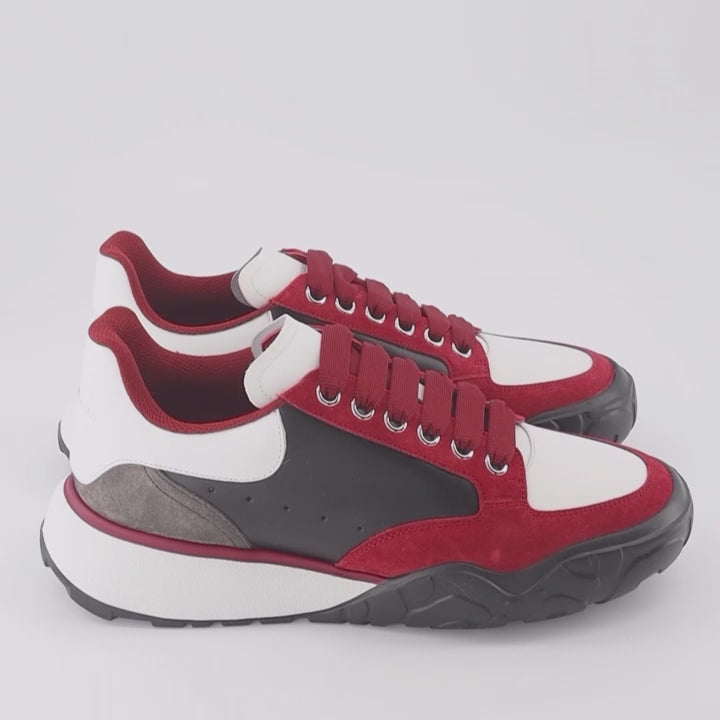 Alexander McQueen, Men's Sneakers, Luxury Trainers, Black-Red Sneakers, High-End Footwear