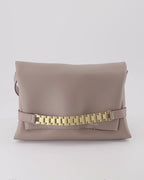 Victoria Beckham, Jumbo Chain Clutch, Brown Clutch, Luxury Accessories, Women's Fashion