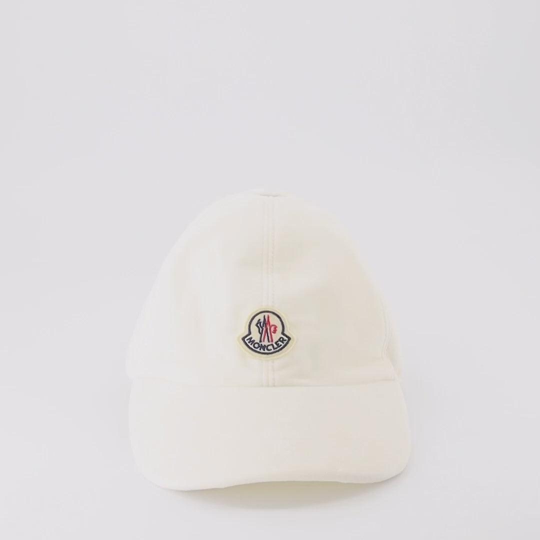 Moncler velvet cap, luxury women's accessories, beige velvet cap, designer headwear, elegant women's cap