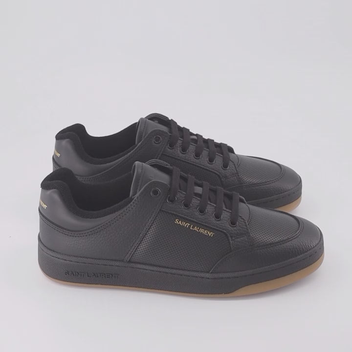 Saint Laurent, Black Leather Sneakers, Men's Luxury Footwear, Designer Sneakers, SL/61 Sneakers